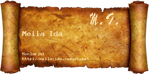 Meila Ida névjegykártya
